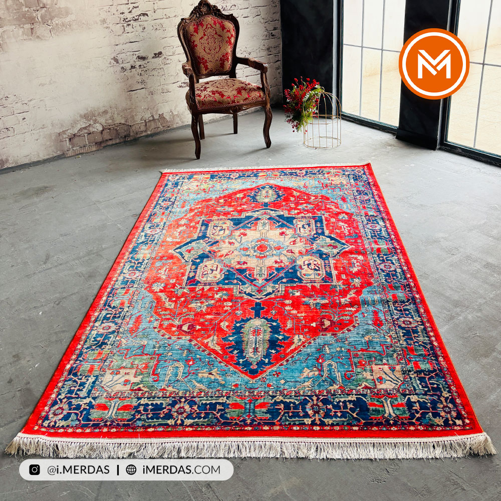 فرش کهنه نما کد N00220 زمینه تمام رنگ